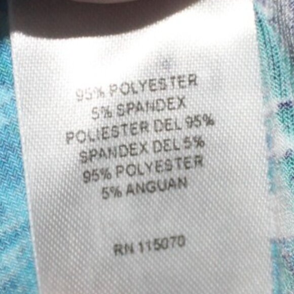 CLEARANCE SALE Nina Leonard Long Maxi w/ Tie Belt Blue Tones, 1X NWOT's - Picture 12 of 13